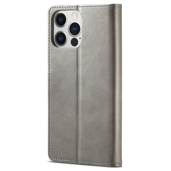 LC.IMEEKE Wallet Stand Etui til iPhone 15 Pro Grey
