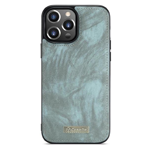 CASEME iPhone 13 Pro Max Retro Lommebok - deksel - Blå Blue