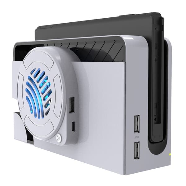 Kompatibel med Nintendo Switch OLED Dock Cooling Fan Back Cover Cooler Black