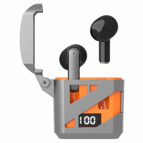 Cool Mecha Style In-Ear Bluetooth Headset Trådlösa hörlurar - Or Orange
