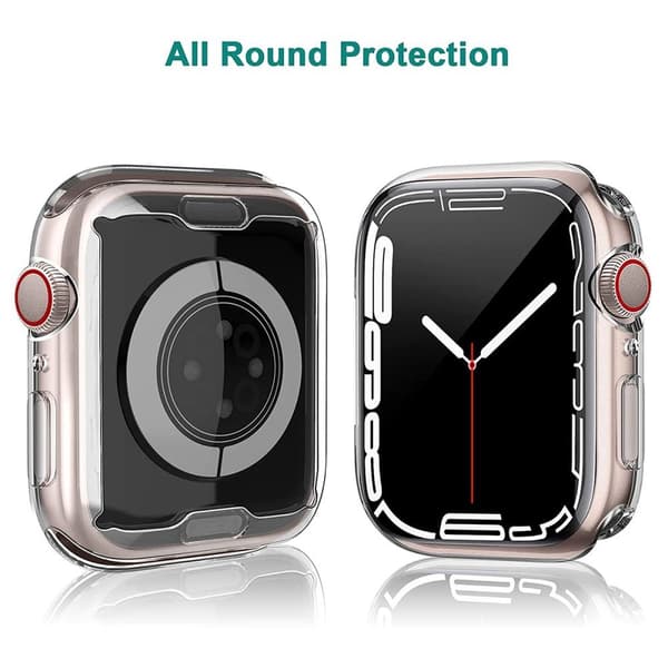 Skyddande Transparant Skal TPU för Apple Watch Series 7 41mm Transparent