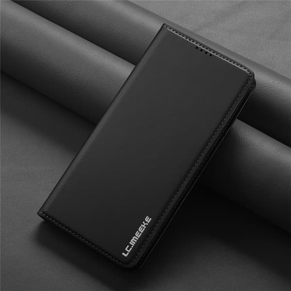 LC.IMEEKE Telefonlommebokdeksel med støtteben til iPhone 18 Pro / 17 Pro Black