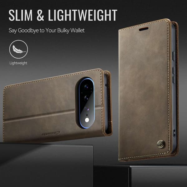 CASEME Puhelimen Lompakkokotelo Google Pixel 11 Pro XL:lle Brown