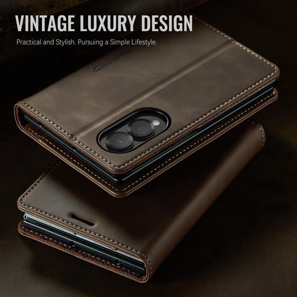 CASEME Telefonlommebokdeksel til Samsung Galaxy Z Fold8 Brown