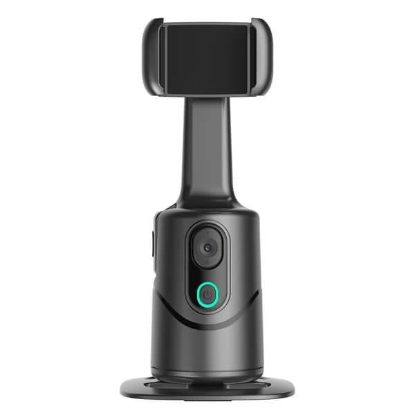 Geststyrd AI Intelligent Auto Tracking Telefongimbal Bluetooth fjärrkontroll Svart