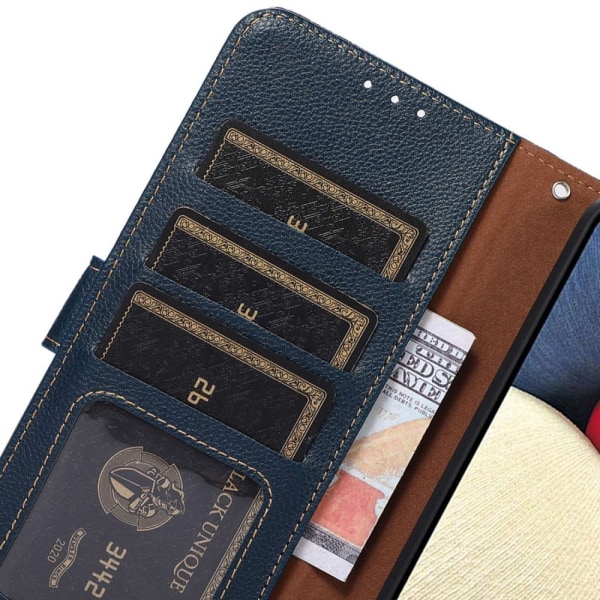 KHAZNEH Plånboksfodral till Samsung Galaxy S24 Ultra - Blå/Brun Blå