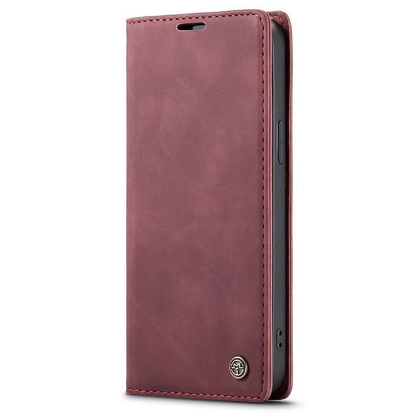 CASEME Retro lompakkokotelo iPhone 15 - Punainen Red