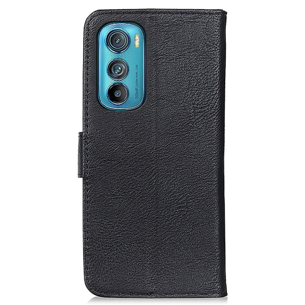 KHAZNEH Wallet Stand Case for Motorola Edge 30  - Black Black
