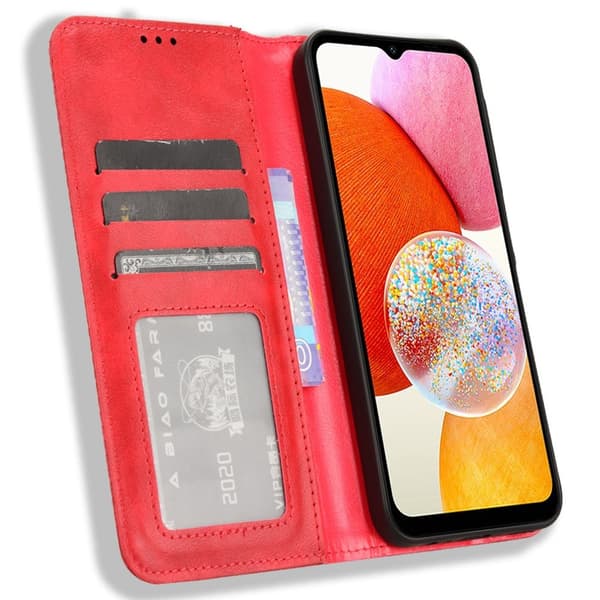 Wallet Stand Flip - telefonetui til Samsung Galaxy A15 5G Red