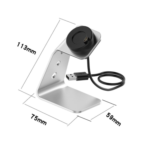 Til Garmin Venu 3 Venu 3S Vivoactiv 5 oplader opladningsdock Silver
