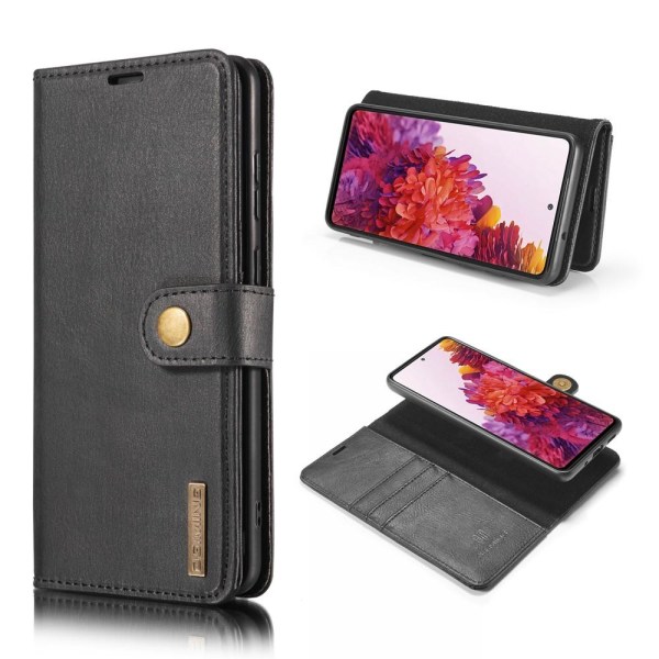 DG.MING 2-in-1 lompakkokotelo Samsung Galaxy S20 FE: lle Black