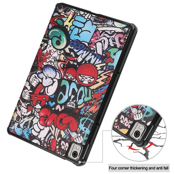 Nokia T21 Trifold Stand Sleep Wake Tabletcover - etui - Graffiti Multicolor