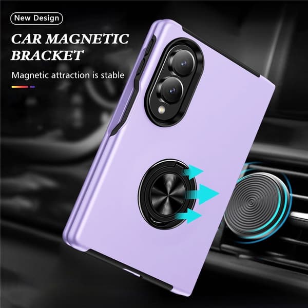 Hybridtelefoncover med ringholder til Samsung Galaxy Z Fold8 Purple