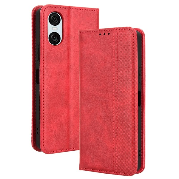 Lompakkoteline Käännettävä Puhelinkotelo Xperia 10 VI Red
