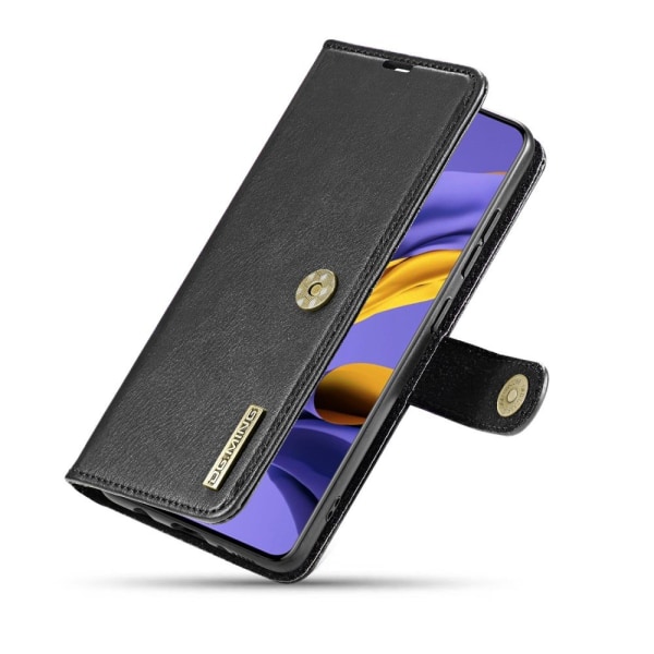 DG.MING Split nahkainen lompakkokotelo Samsung Galaxy A71 - musta Black
