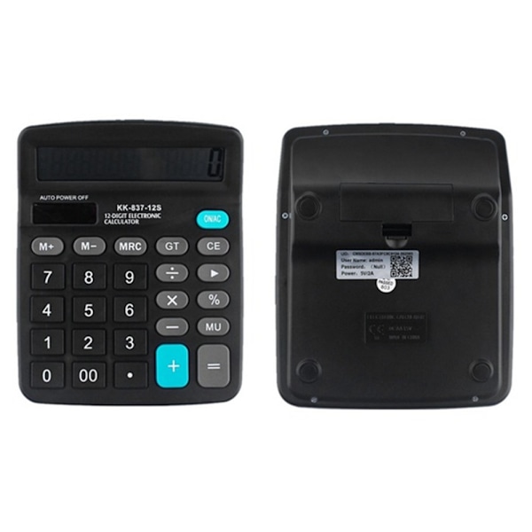 WiFi-kalkylator Dold kamera HD 4K Mini Cam Support 128GB TF-kort (TF-kort ingår inte) Svart