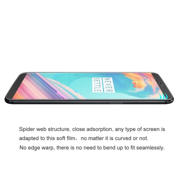 HAT PRINCE 0.1mm Täysi peittävä Näytönsuoja OnePlus 5T Transparent