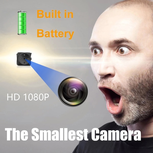 Mini 1080P Full HD DVR -minikamera Kannettava vakoojakamerakamer Black
