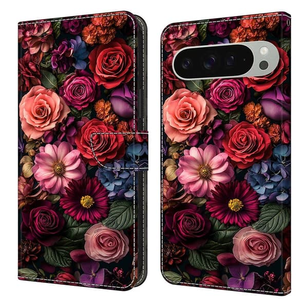 För Google Pixel 10 Pro XL Plånboksfodral Mönstertryckt PU-läder Flip Stativ Mobilfodral multifärg