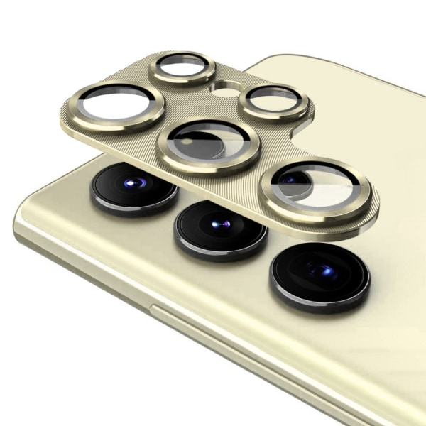 ENKAY Kamera Lins Skydd till Samsung Galaxy S24 Ultra Aluminiuml Gul