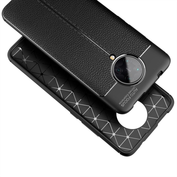 Litchi Texture Soft TPU Case for Xiaomi Poco F2 Pro - Black Black