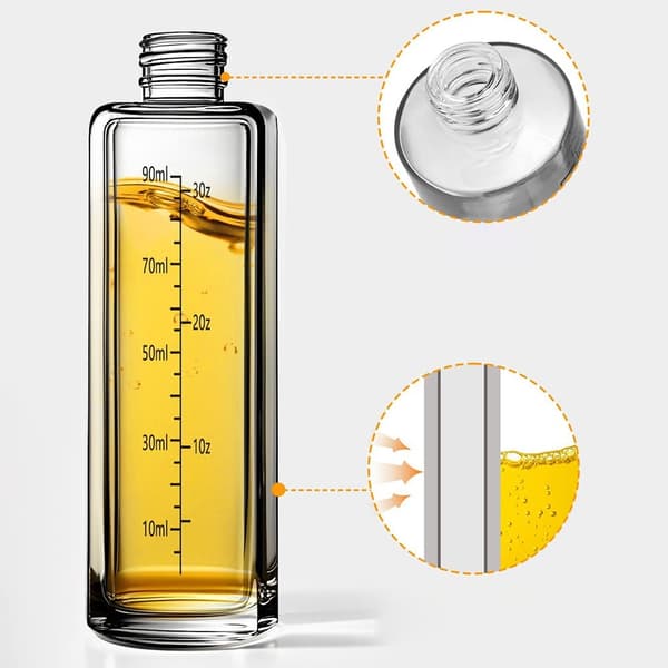100ml Kök Matlagning Oljeflaska 100ml Sprayflaska olivolja vinäger sojasås Transparent