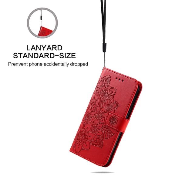 Xiaomi 17T Lompakkokotelo Mandala Red