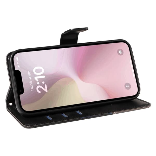 Lommebokdeksel til iPhone 17e / 16e – Geometrisk Linje Black