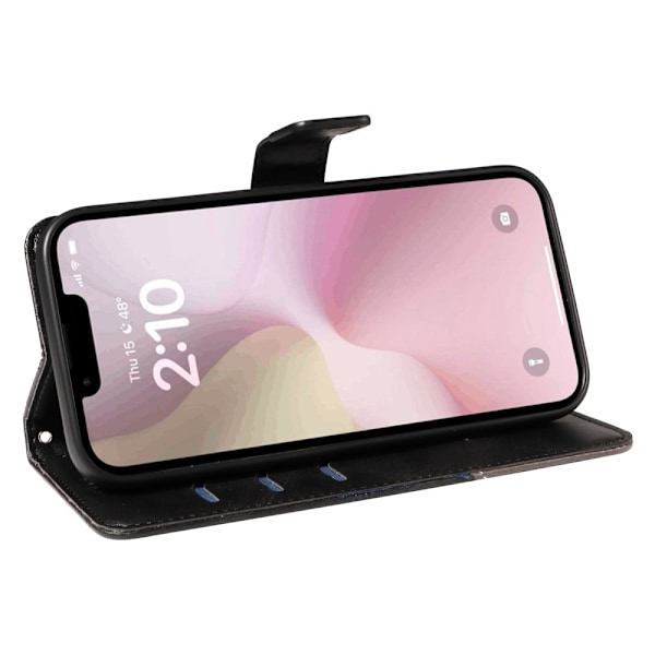 Pungcover til iPhone 17e / 16e – Geometrisk Linje Black
