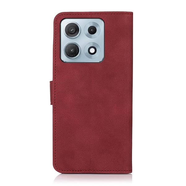 KHAZNEH Phone Wallet Case with Stand for Motorola Edge 70 Max 5G Red