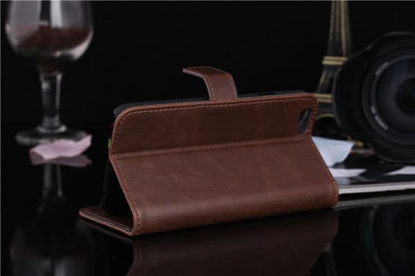 For iPhone 6 / 6s Retro Lompakkokotelo / Fodral - Mörkbrun Brown