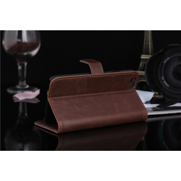 iPhone 6 / 6s Retro Plånboksfodral / Fodral - Mörkbrun Brown