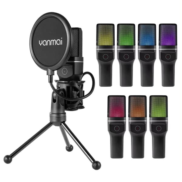 YANMAI Live Streaming Langaton RGB - mikrofonipelipeli verkossa Black