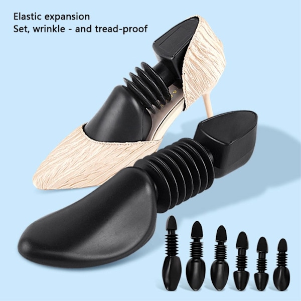 1st justerbar plastsko Skoblock Shoe Extender sko storlek 30-35 Svart