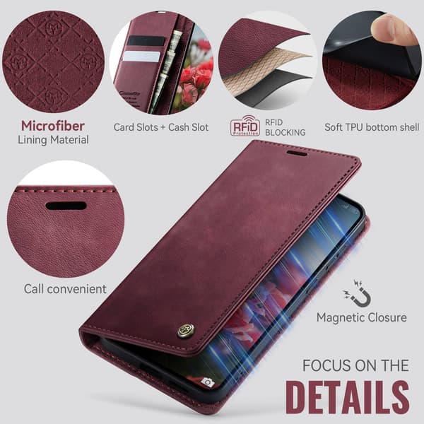 CASEME Xiaomi 17T Lompakkokotelo Red