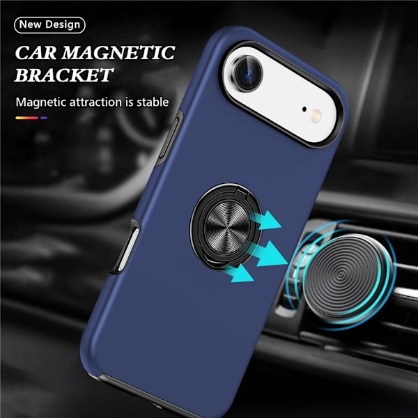 For iPhone Air Hybrid-deksel med Fingerring Blue