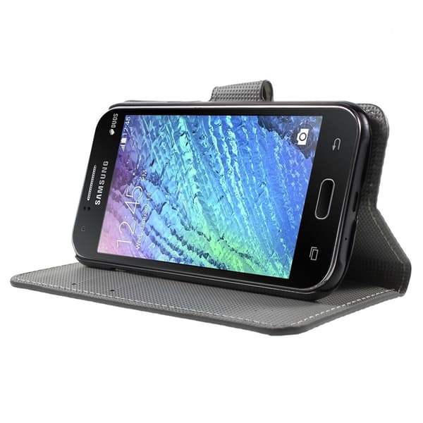Samsung Galaxy J1 Lompakkokotelo Sleeping Owl Black