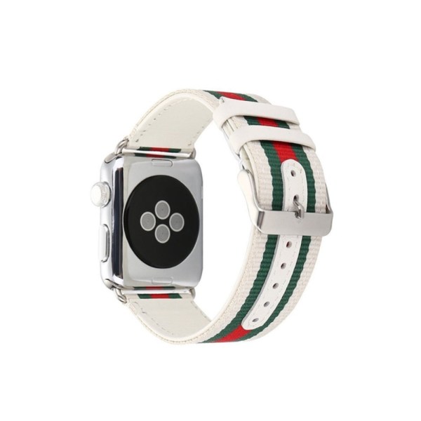 Nylon klokkerem til Apple Watch 4 44mm, serie 3/2/1 42mm White