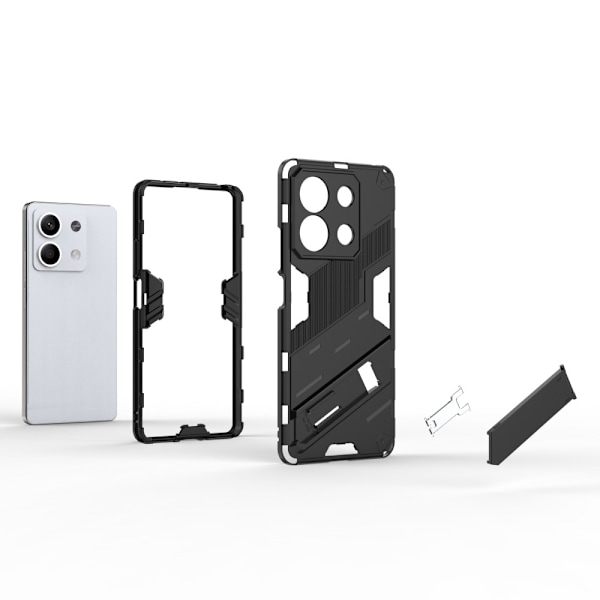 Deksel for Xiaomi Redmi Note 13 med stativ Transparent