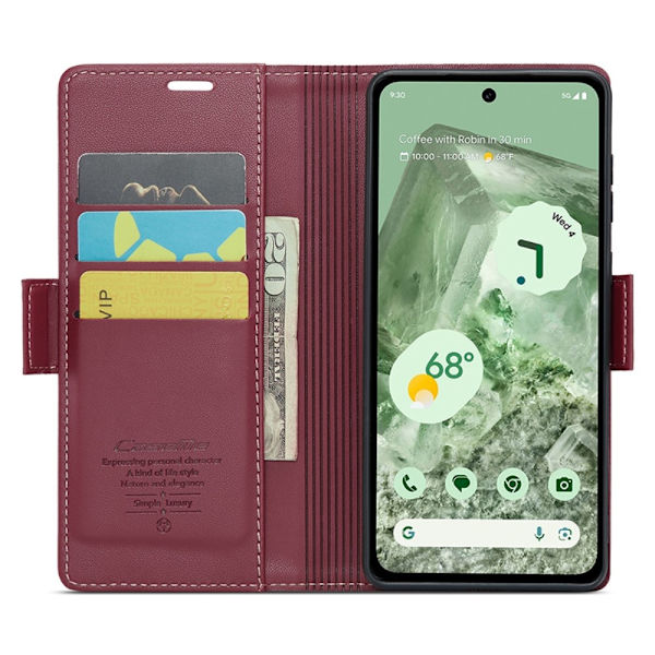 CASEME Retro Lompakkokotelo Pixel 8a Red