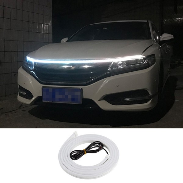 Decorative Light Strip For Car Hood Flexible Waterproof - White 2m White