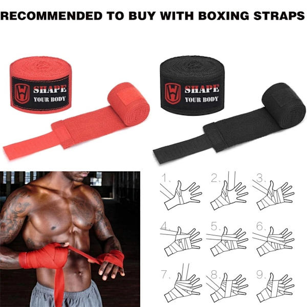 WOSWEIR 2 stk Boksning Karate Taekwondo Muay Thai Mitsar udstyr Mitsar Pads Red