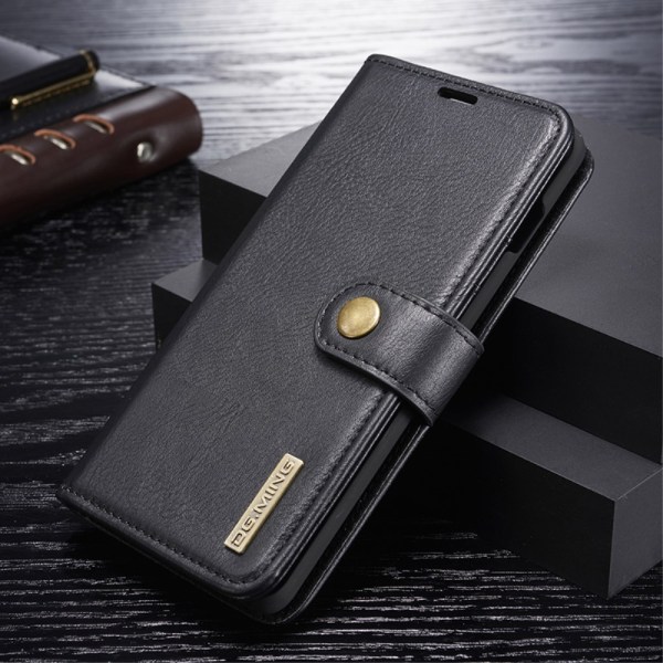 CASE halkaistu nahkainen lompakkokotelo Samsung Galaxy S10+:lle - musta Black