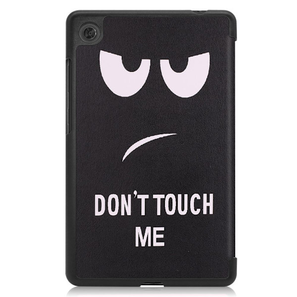 Kuvio Kolminkertainen jalustan kansi Lenovo Tab M7 - Don't Touch Me Black