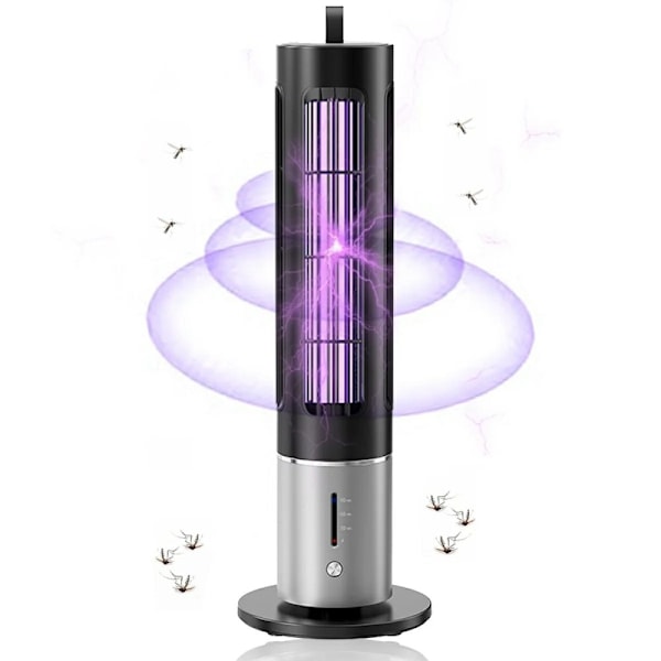 Bærbar mygglampe, oppladbar insektfelle, myggdreper, insektzapper Silver