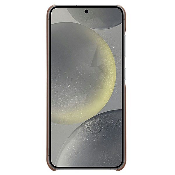 Samsung Galaxy S25 KSQ Pu-nahkapäällysteinen kuori kova kotelo Brown