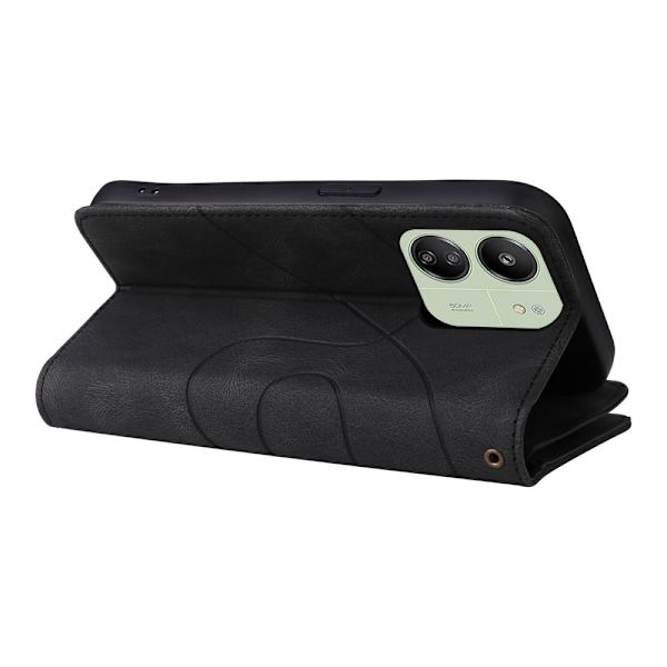 KT Wallet Case til Xiaomi Redmi 13C - Sort - Rød Black