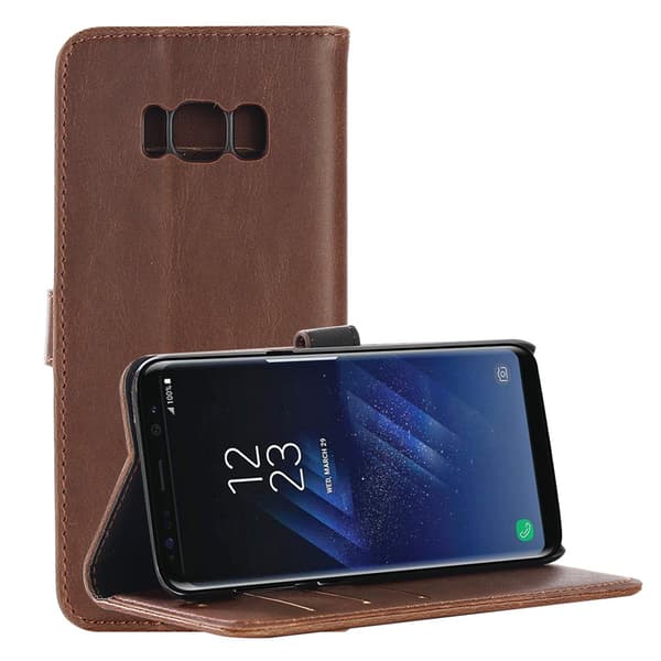 Samsung Galaxy S8 Plus Stilig Lommebok - cover Mørkebrun Brown