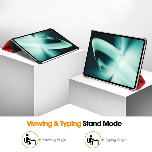 OnePlus Padille Tri - fold Stand Wake/Sleep Cover Tablet - kotelo - Punainen Red