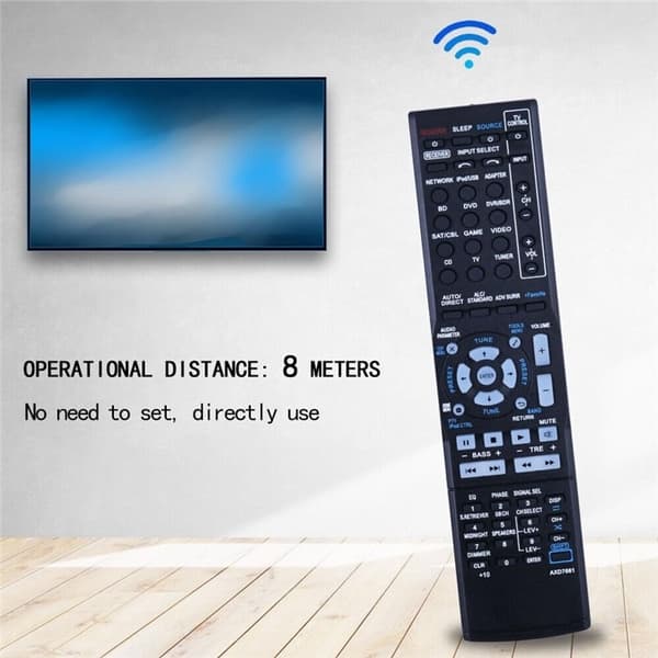 Fjernkontroll Utskiftning for AXD7661 for Pioneer AV-receiver Stereo System Black